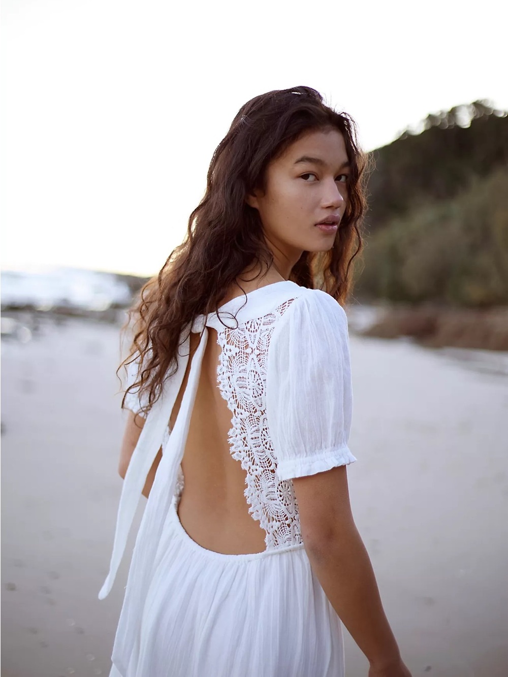 Free People All You Need is Lace midi dress in ivory - Picture 2 of 2
